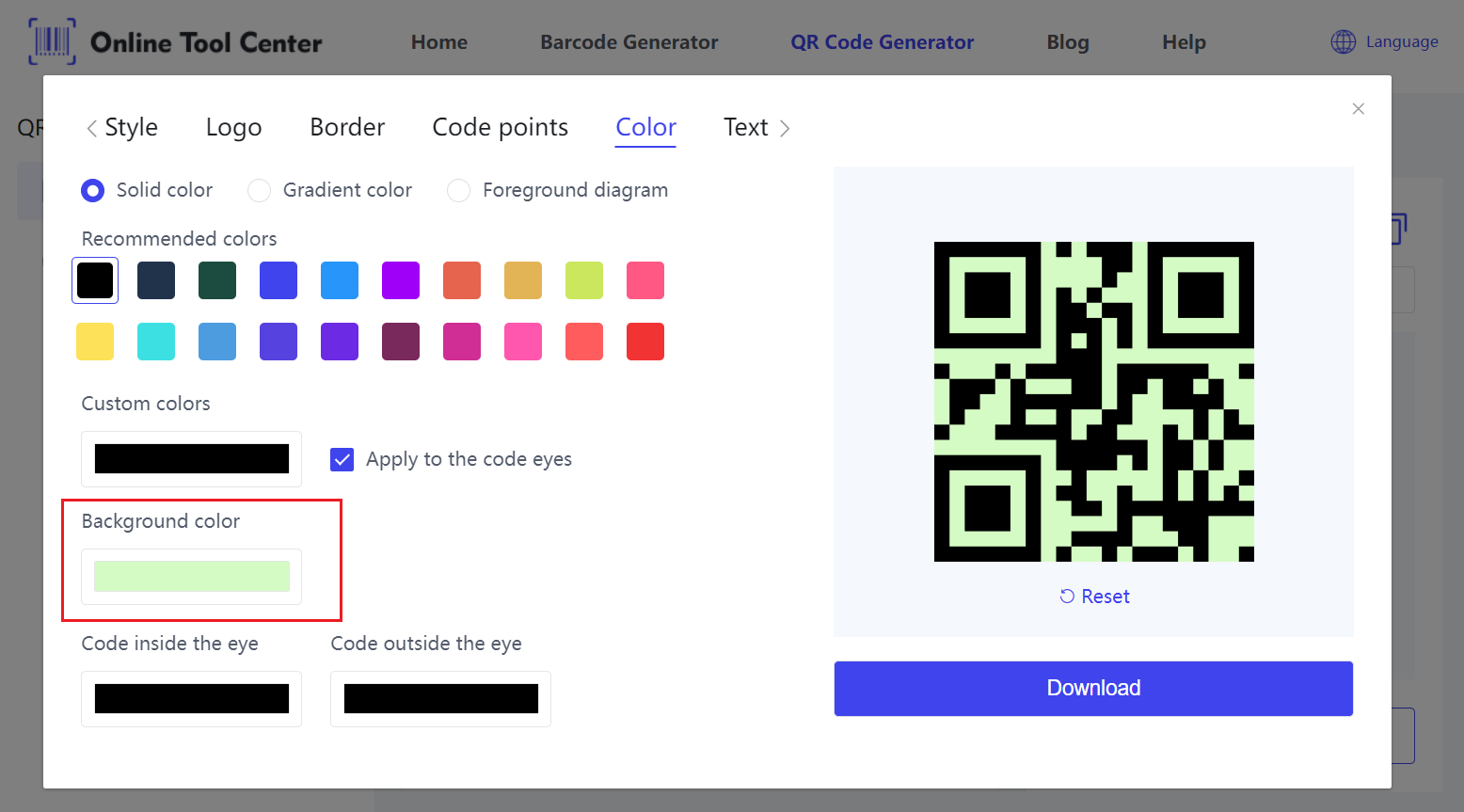 suaikan warna latar belakang kod qr.png