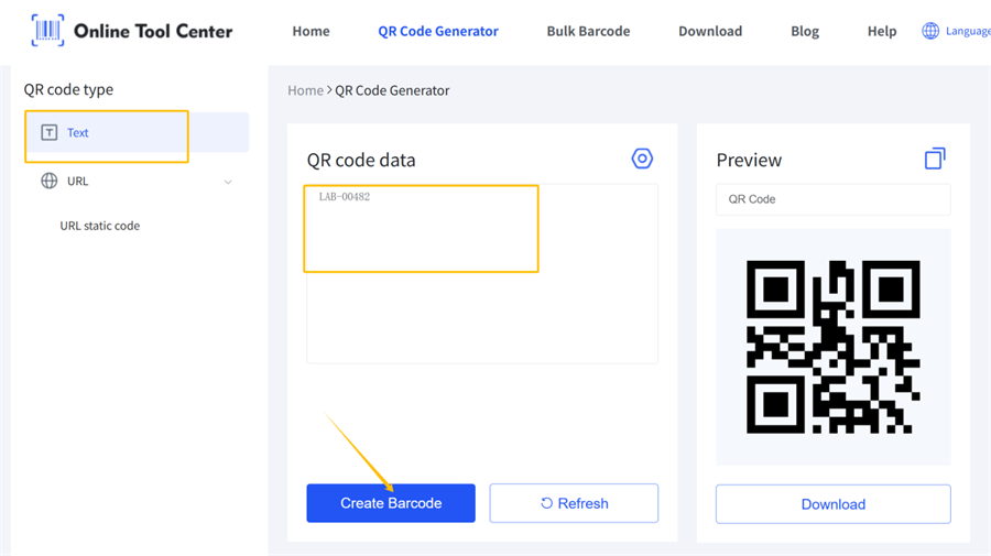 Tukar Teks kepada Kod QR