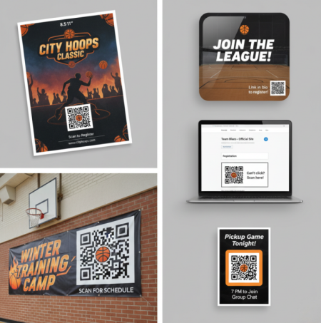 Kod QR Bola Keranjang