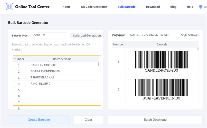 erate multiple barcodes meratakan pelbagai kod bar