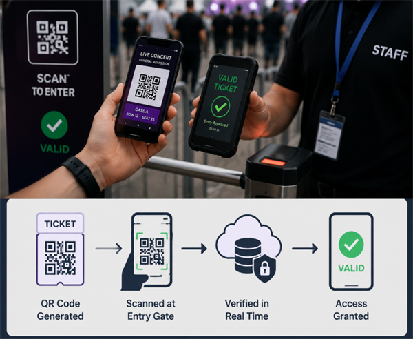 Bagaimana pengesahan tiket kod QR berfungsi