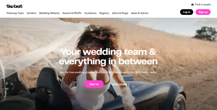 The Knot website Laman web Knot
