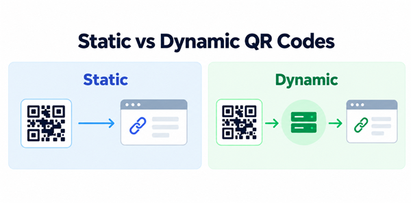 Static vs Dynamic QR Codes Kod QR Statik vs Dinamik